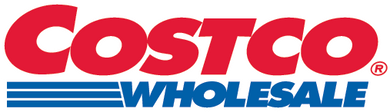 Costco Wholesale logo with red and blue text on a white background