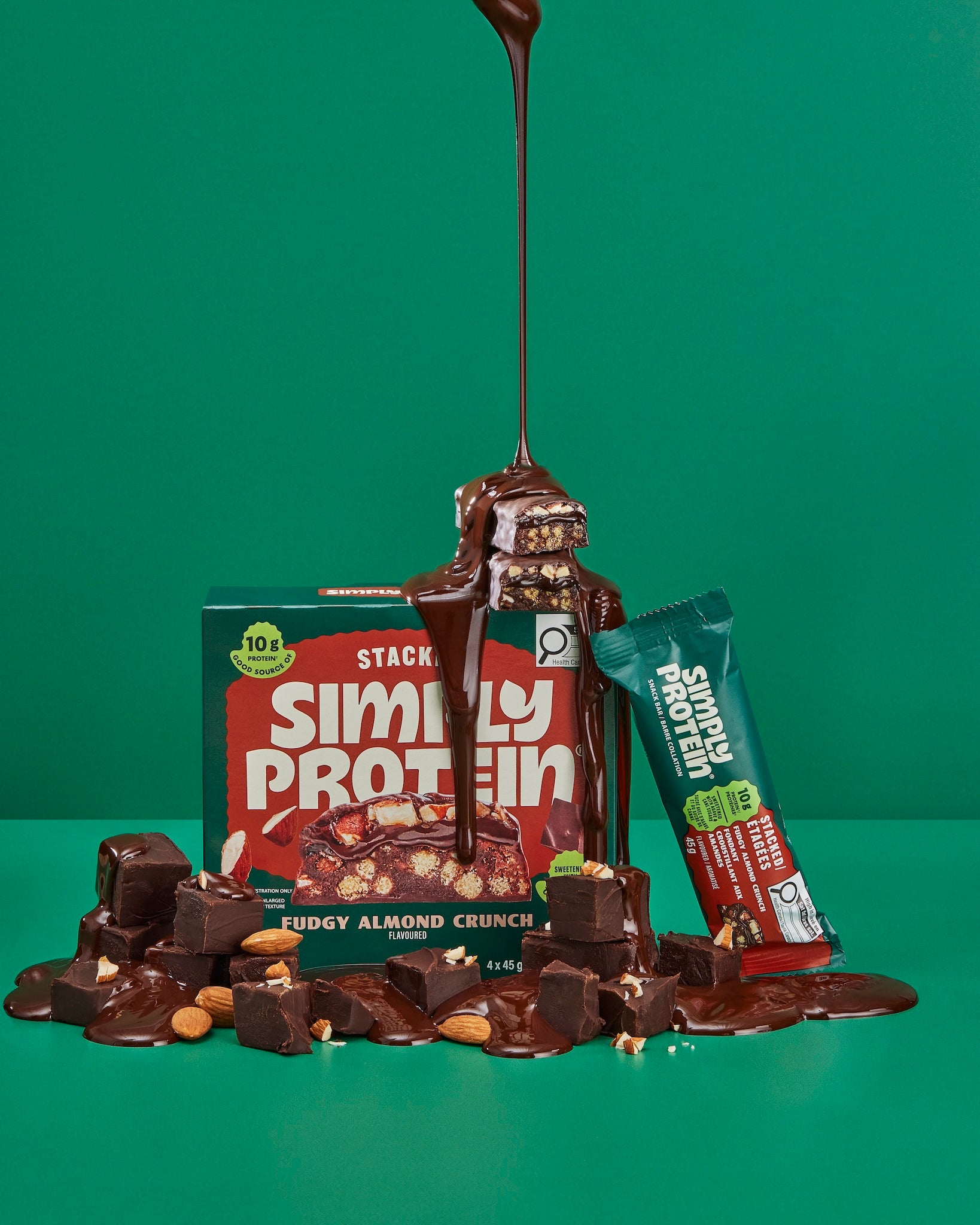 Stacked Bars - Fudgy Almond Crunch