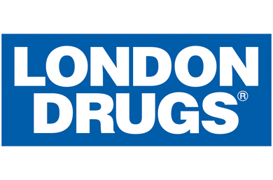 London Drugs logo with white text on a blue background