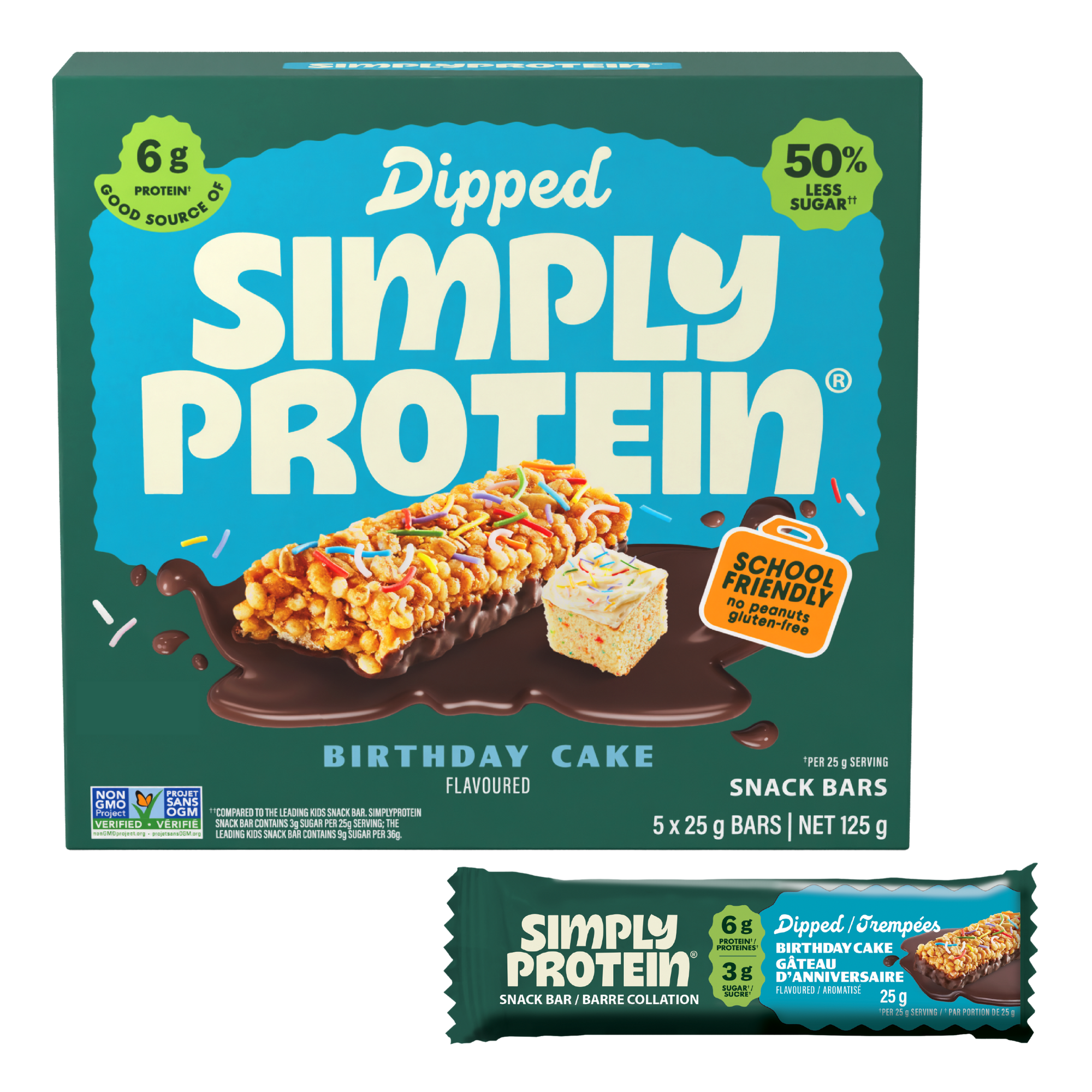 Dipped Bars - Birthday Cake